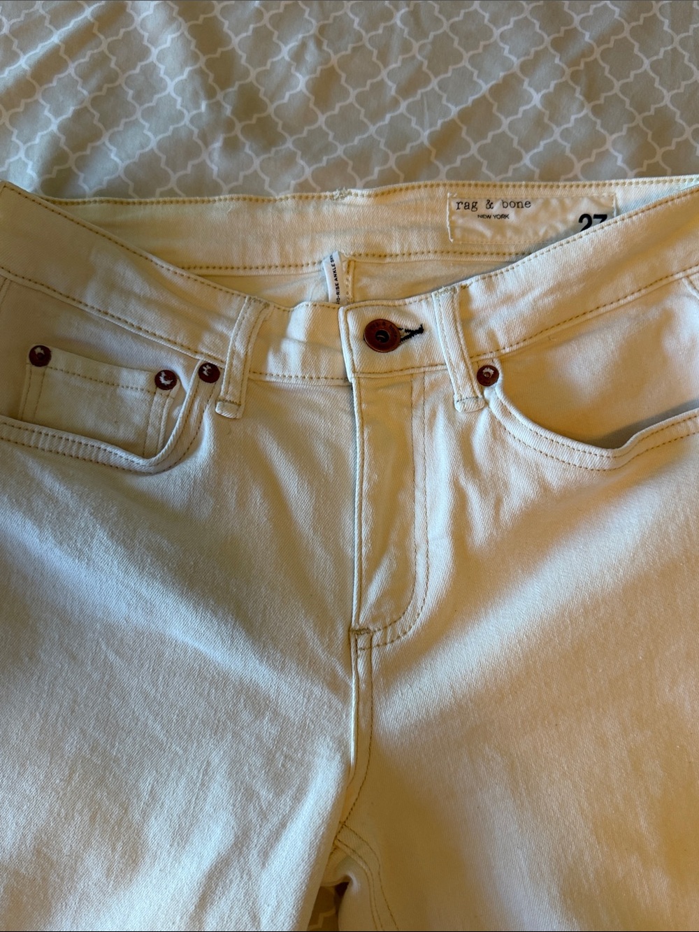 rag & bone Off-White High-Rise Women's Jeans